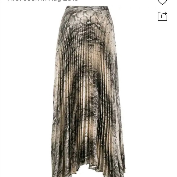 Wandering snakeskin midi skirt size 36 xxs - Picture 6 of 13